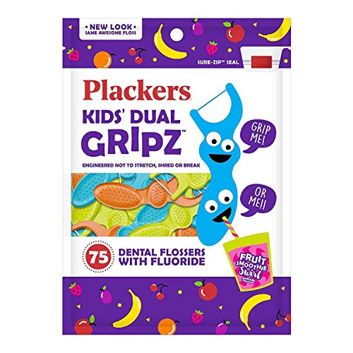 Kids? Plackers Flossers ? 75 Count, Dual Grip Design