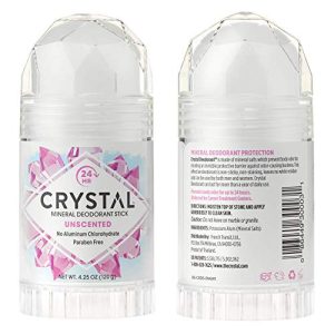 CRYSTAL Unscented Mineral Deodorant Stick, 2 Pack, 24-Hour Protection
