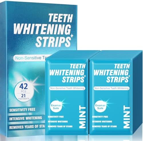 Sensitive Teeth Whitening Strips ? 42 Pcs, 21 Treatments