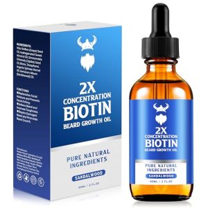 Biotin Beard Growth Oil ? 2X Concentration, Sandalwood