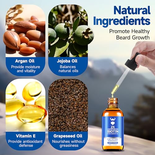 Biotin Beard Growth Oil ? 2X Concentration, Sandalwood - Image 5