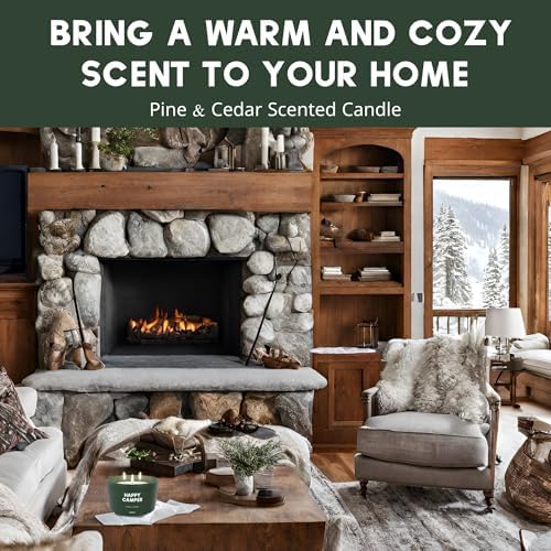 Happy Camper Pine Cedar 8oz Soy Candle ? Gift Box - Image 2