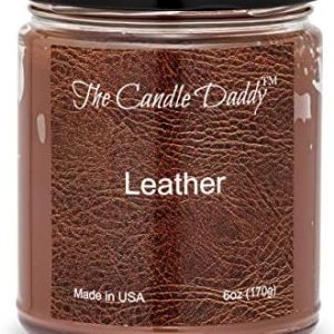 Leather Candle ? 6 oz Jar, 40-Hour Burn Time