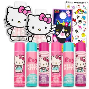 Hello Kitty Lip Balm Set with Stickers ? 8 Flavors
