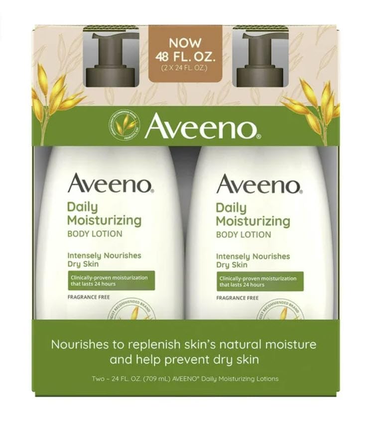 Aveeno Daily Moisturizing Lotion, 24 oz, Twin Pack