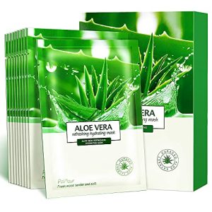 Aloe Hydrating Facial Sheets for All Skin Types, 10 Pack