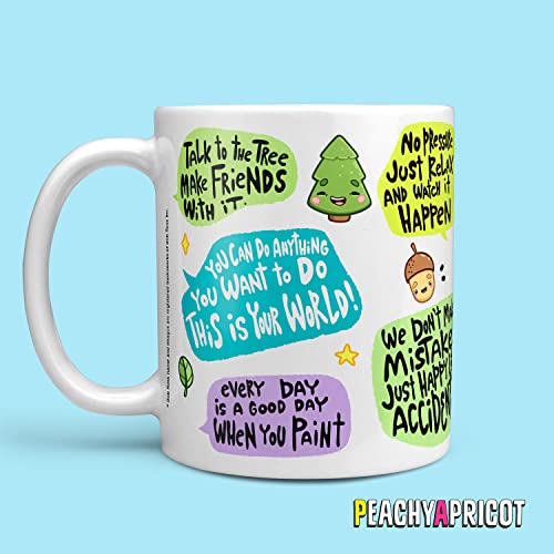 Bob Ross 11oz Coffee Mug with Quotes - Image 3