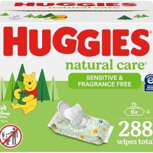 Huggies Unscented Sensitive Baby Wipes, 288 Count, 6 Packs