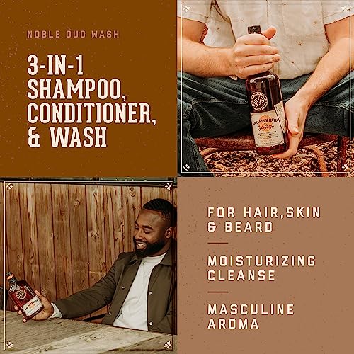 18.21 Noble Oud 3-in-1 Wash & Shampoo for Men, 32 oz - Image 2