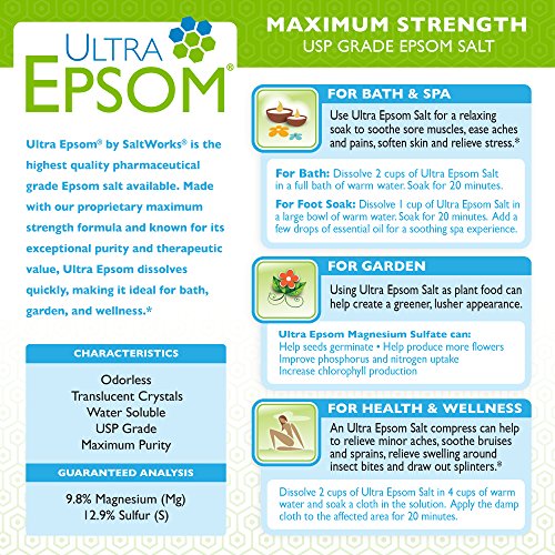 Ultra Epsom Bath Salt, Unscented, 5 lb Bag - Image 3