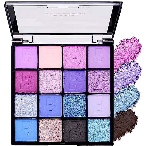 16-Color Purple Glitter & Matte Eyeshadow Palette