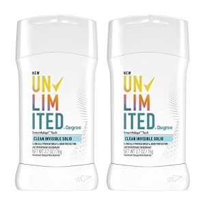 Degree Unlimited Antiperspirant Stick Clean 2 Count, 2.7 oz