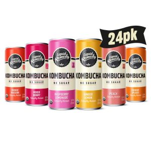 Kombucha Sugar-Free Organic Probiotic Sampler Pack, 24 Cans