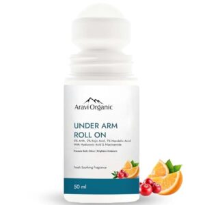AHA & Kojic Acid Roll-On Deodorant 1.6 FL Oz for Powerful Odor Control and Lasting Freshness