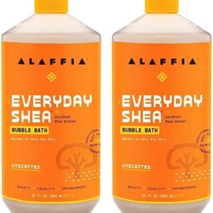 Alaffia Shea Vegan Unscented Bubble Bath 2 Pack 16 oz Each