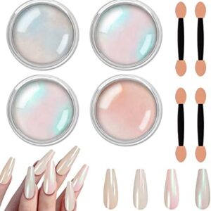 Allstarry Iridescent Chrome Nail Powder Kit ? Violet Green Emerald