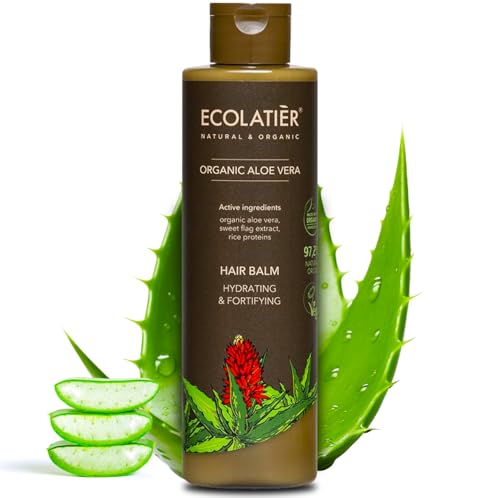 Natural Vegan Aloe Vera Hair Balm 98.6% Organic 8.5 Fl Oz
