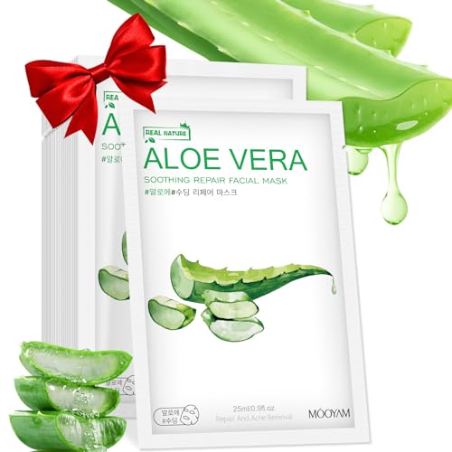 Aloe Vera Hydrating Face Masks for All Skin Types ? 10-Pack