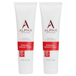 Alpha Skin Care Renewal Cream, 12% Glycolic AHA, 2-Pack