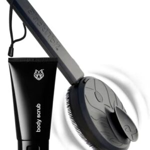 Black Wolf Men's Exfoliating Scrub and Sonic Brush Set with 2 Brush Heads