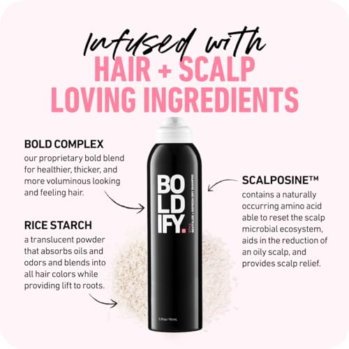 Boldify Dry Shampoo Spray for Clean Voluminous Hair, All Types, 7 oz Freshness - Image 5
