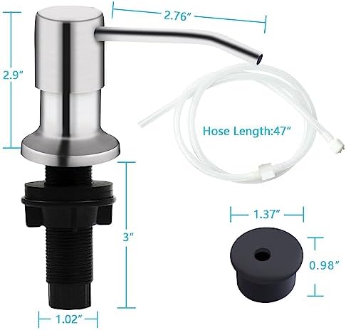Brushed Nickel Soap Dispenser with 47? Extension Tube - Image 6
