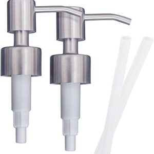 Brushed Nickel Soap/Lotion Dispenser Pumps, 2 Pack