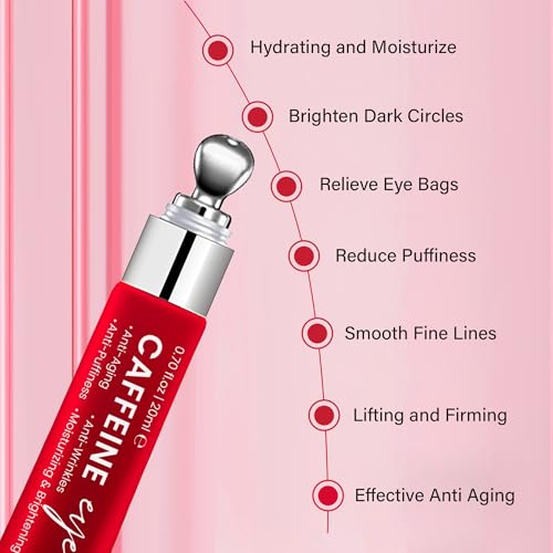 Caffeine Retinol Vitamin E Anti-Aging Eye Cream Applicator 0.5 oz - Image 4