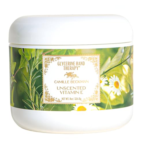 Camille Beckman Unscented Glycerine Hand Cream 8 oz for Dry Skin