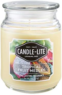 Candle-lite Tropical Fruit Medley 18 oz. Yellow Candle