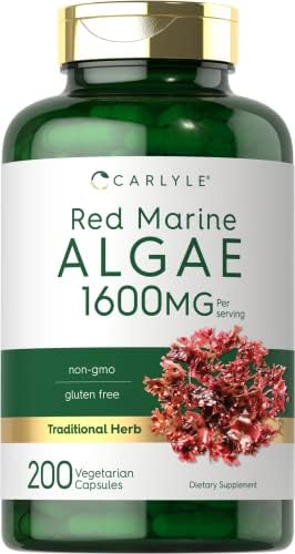 Carlyle Red Marine Algae 1600mg, 200 Veg Capsules, Non-GMO