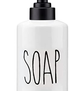 Ceramic 10oz Soap Dispenser with Plastic Pump