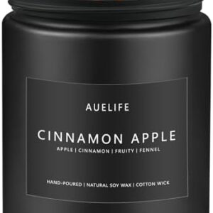 Cinnamon Apple Fall Candle ? 7 OZ Black Jar Gift