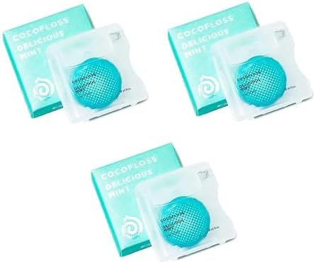 Cocofloss Mint Dental Floss, Vegan, 3 Spools (33 yd)