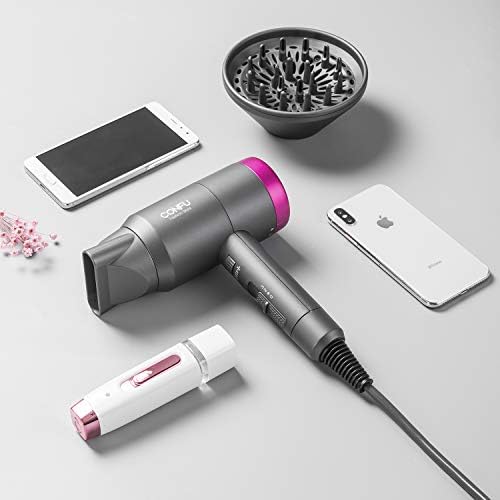 CONFU Professional 1600W Ionic Hair Dryer with Portable Design, Diffuser, and Nozzle Set - Image 9