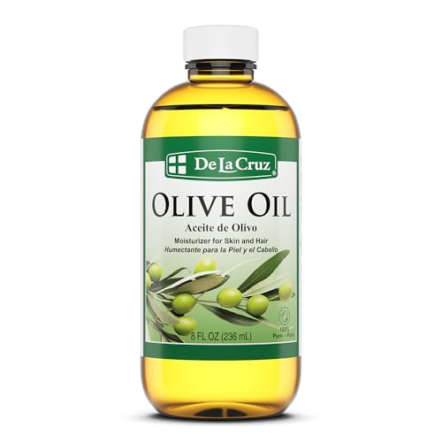 De La Cruz Pure Olive Oil for Hair & Skin 8 Fl Oz
