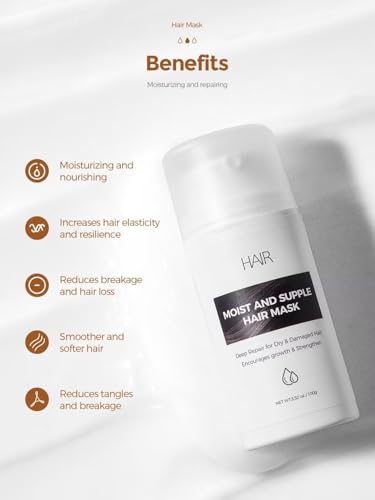 Deep Conditioning Hair Mask for Damaged Hair Repair, Strengthening Formula, 3.52 oz - Image 5
