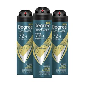 Degree Men Sport Defense Antiperspirant Spray, 3 Count, 3.8 oz