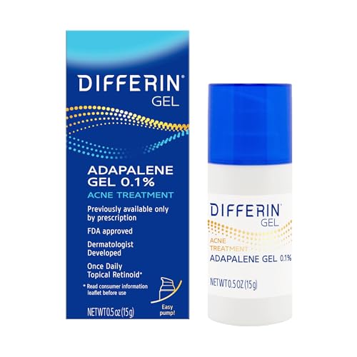 Differin Gel 0.1% Adapalene for Acne, 15g Pump