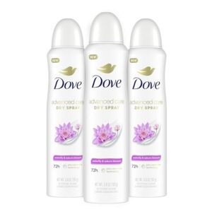 Dove Waterlily & Sakura Antiperspirant Spray 3 Count 3.8 oz