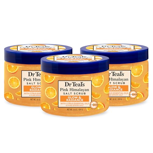 Dr Teal?s Himalayan Salt Scrub, Glow & Radiance, 16 oz (3-Pack)