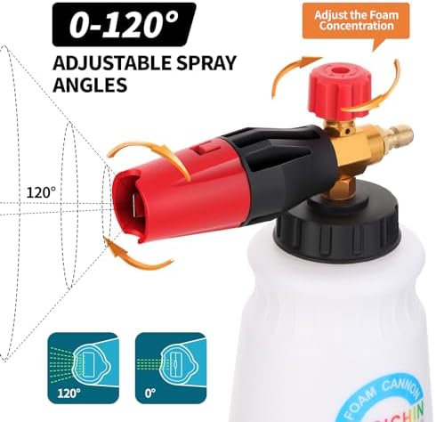 DUSICHIN Foam Cannon 3000 PSI with 7 Nozzle Tips - Image 7