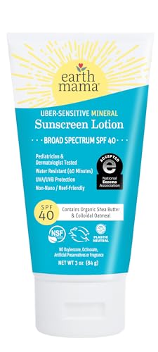 Earth Mama SPF 40 Mineral Sunscreen, 3 oz ? Eczema Safe