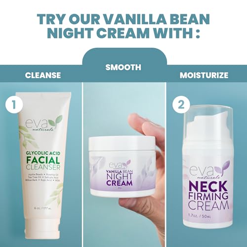 Eva Naturals Vanilla Bean Overnight Face Moisturizer 60ml with Vitamin E Green Tea - Image 9
