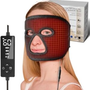 Extra Large Heated Face Mask for Sinusitis, TMJ Pain, and Headache Relief