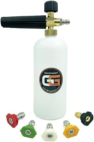 Foam Cannon 1L, 1/4? Connector, 5 Nozzle Tips