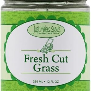 Fresh Cut Grass Soy Candle 12 oz by Just Makes Scents