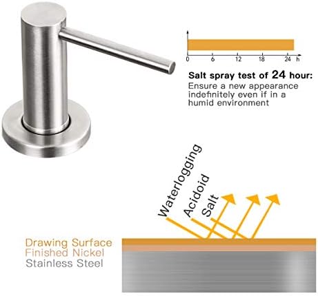 GAPPO Brushed Nickel Kitchen Sink Soap Dispenser - Image 7