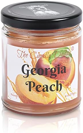 Georgia Peach Scented Wax Candle 6 oz for Gift Giving