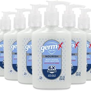 Germ-x Nourish Hand Sanitizer, 8 Oz Pump (Pack of 6)